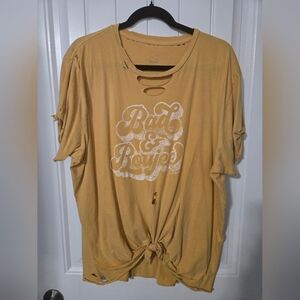 Bad & Boujee Distressed Women's Tee Size 2XL